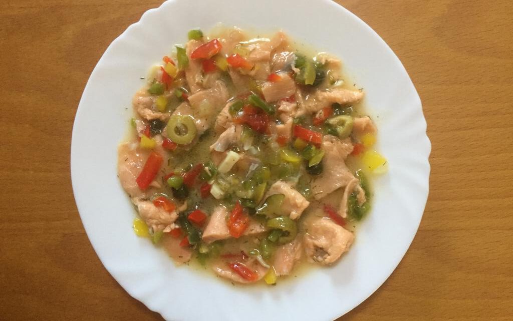 Carpaccio von der Forelle oder Lachs